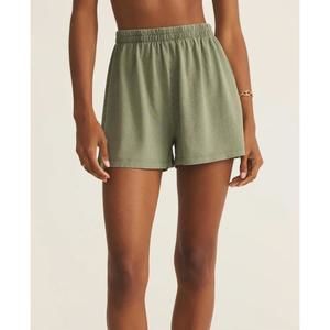 NEW Z SUPPLY scout knit high-rise shorts in avocado